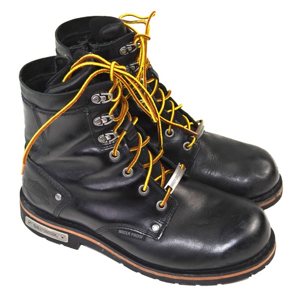 Harley-Davidson Men's Hamerton 6.5-Inch Waterproof Motorcycle Boots D93585 Sz 10 - Picture 1 of 10